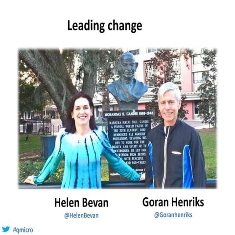 Leading change: Goran Henriks and Helen Bevan workshop