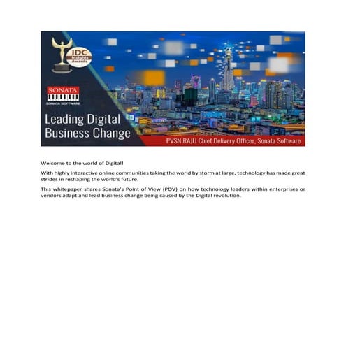 Leading Digital Business Change