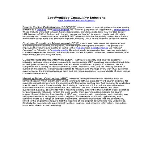 LeadingEdge Consulting solutions