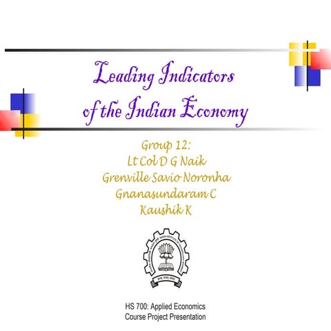 Leading indicators in_the_indian_economy