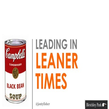 Leading in leaner times