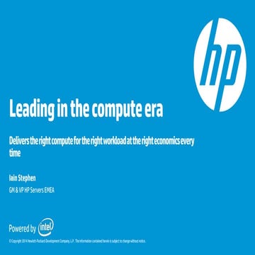 HP Gen9: Leading in the coumpute era