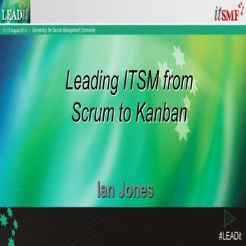 Leading IT Service Management from Scrum to Kanban