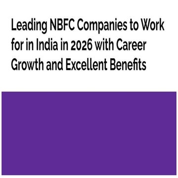 Top NBFC Companies to Work for in India in 2026 | PDF