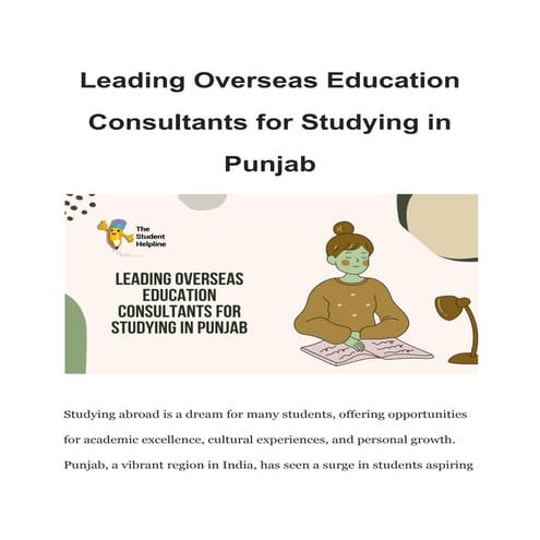 Leading Overseas Education Consultants for Studying in Punjab.pdf