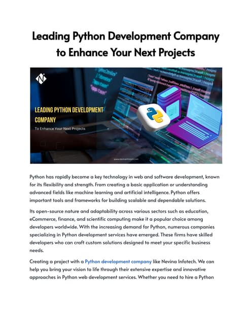 Leading Python Development Company to Enhance Your Next Projects.pdf