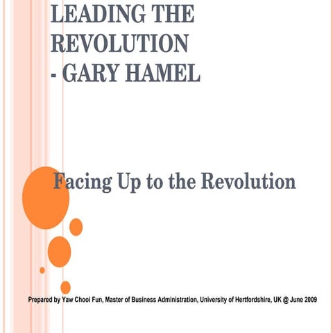 Leading The Revolution - Gary Hamel