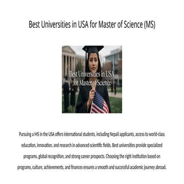  Leading Universities in the USA for Master of Science