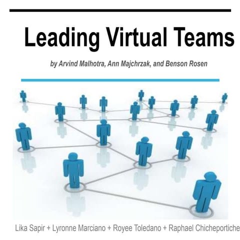 Team management - Leading virtual teams 
