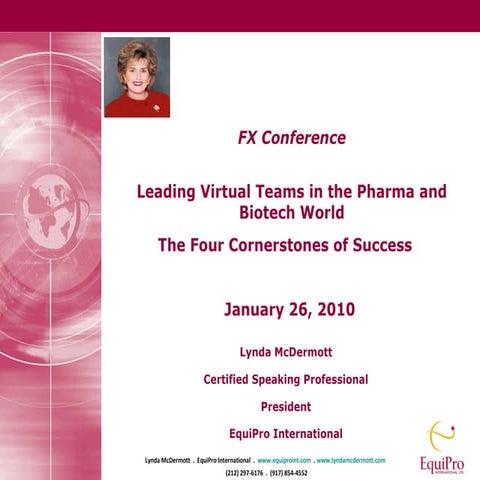 Leading Virtual Teams In The Pharma And Biotech World.Ppt