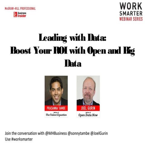 Leading with Data: Boost Your ROI with Open and Big Data