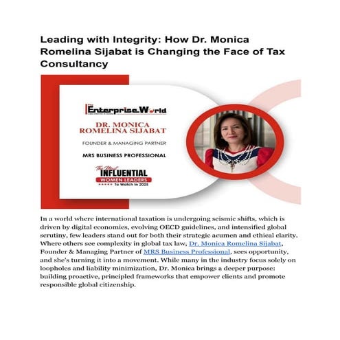 Leading with Integrity_ How Dr. Monica Romelina Sijabat is Changing the ...