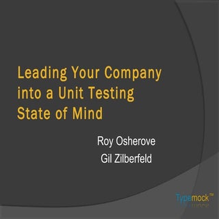 Leading your company into Unit-Test...