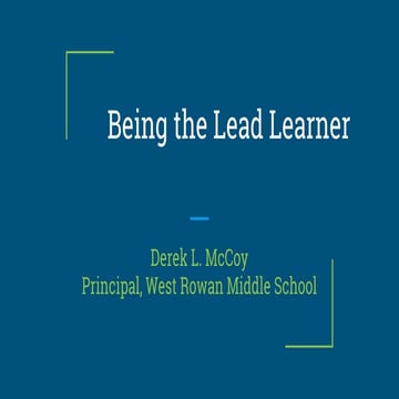 Lead learner #ncpdk