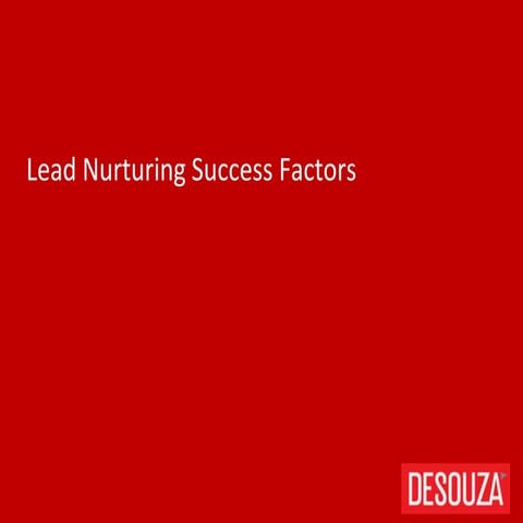 Lead nurturing success factors