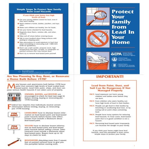 Lead Paint Epa Brochure