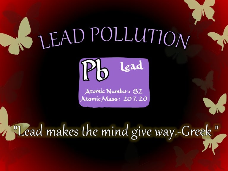 Lead pollution