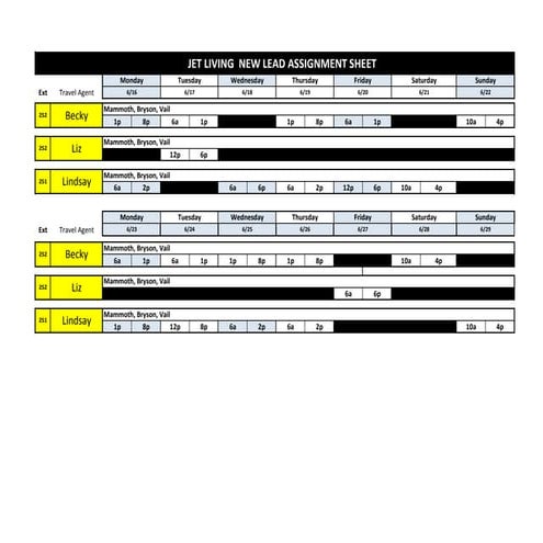Lead schedule 6.30.14
