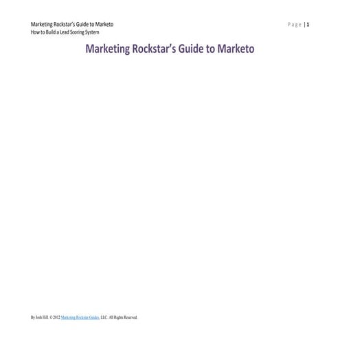 Lead Scoring with Marketo