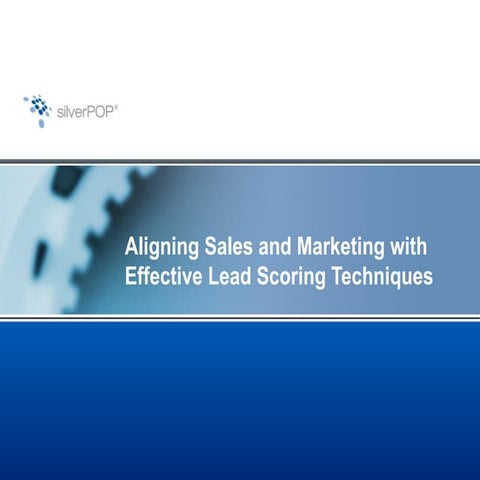 Lead Scoring Aligning Sales Marketing