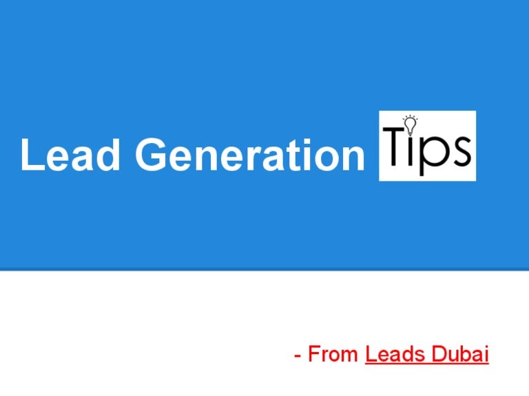 Leads dubai lead generation