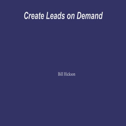 Leads on demand