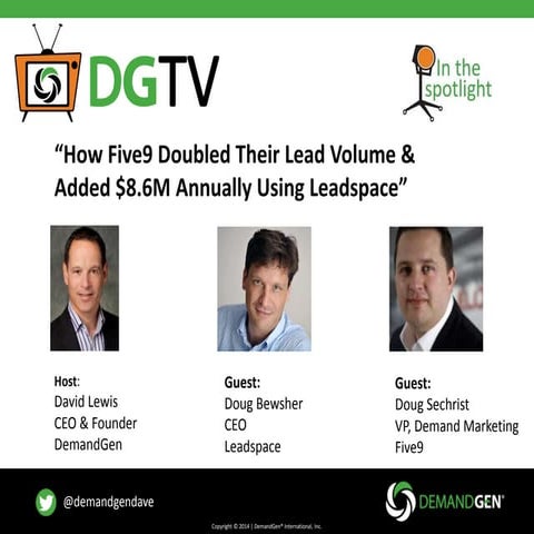 How Five9 Doubled Their Lead Volume & Added $8.6M Annually Using Leadspace