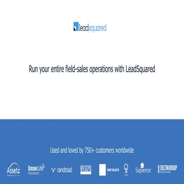 LeadSquared for Field Sales