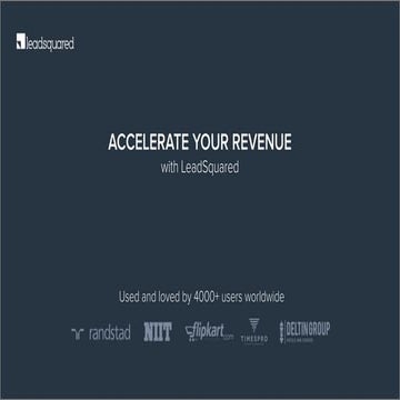 LeadSquared Marketing Software Overview