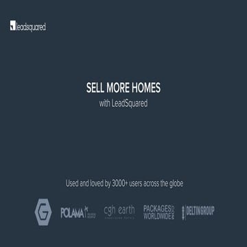 LeadSquared Overview for Real Estate