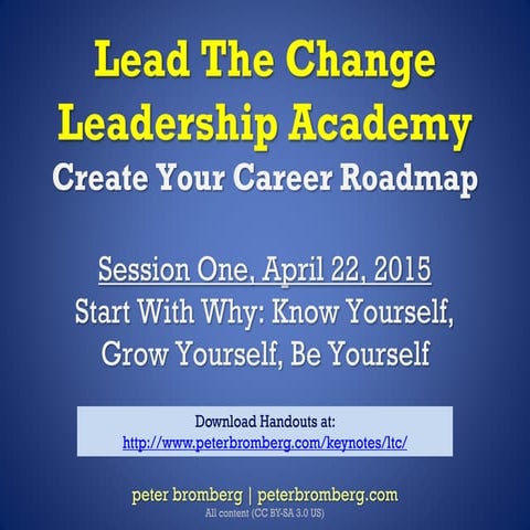 Lead the Change Leadership Academy: Start With Why?: Know Yourself, Grow Your...