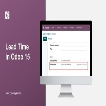 Configure and Plan Lead Time in Odoo 15