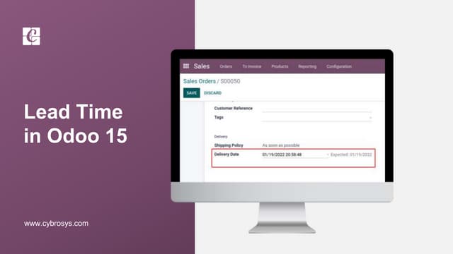 Configure and Plan Lead Time in Odoo 15