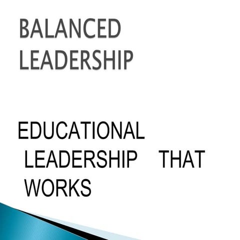 Balanced Leadership: Leadership at all levels