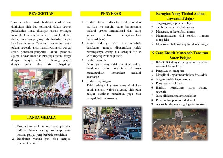 Leaflet Tawuran Pelajar