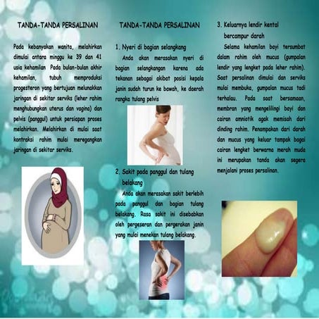 Leaflet atau brosur tanda tanda persalinan bidan