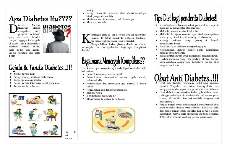 Leaflet diabetes melitus akper raha