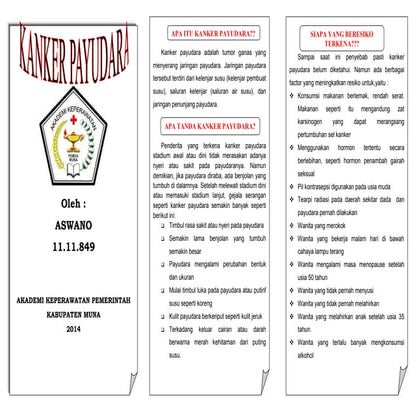 Leaflet kanker payudara akper pemkab muna