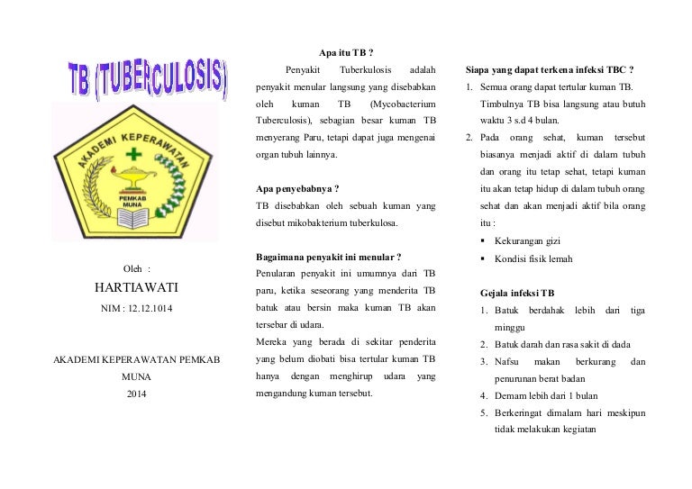 Leaflet meningitis tbc