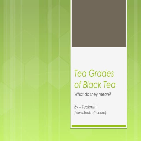 Black Tea Grading by Teakruthi | PPT