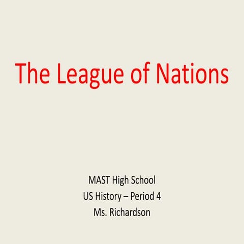 The League of Nations