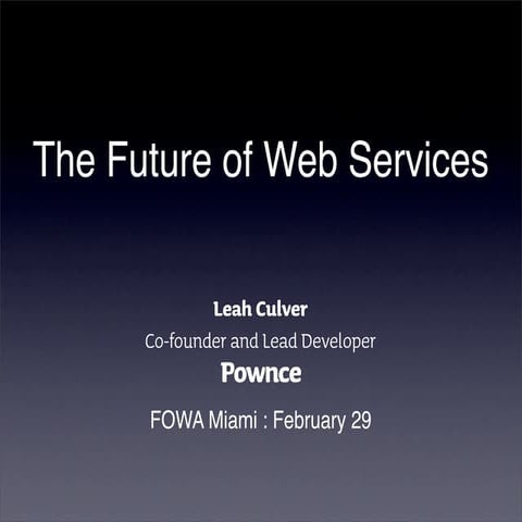 Leah Culver @ FOWA 08
