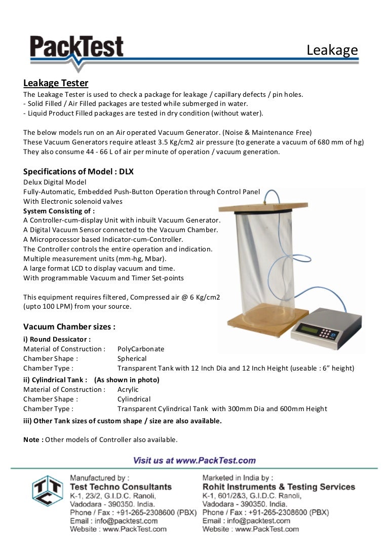 Leakage Tester Dlx