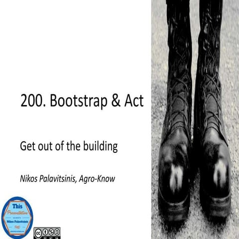 [Lean 101] Bootstrapping & Getting Out of the Building