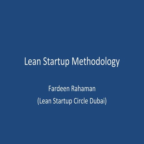 Lean Startup Methodology