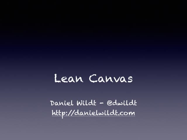 Lean Canvas