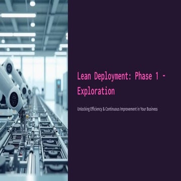 Lean Process Improvement & Lean Deployment: Phase 1 Guide | PDF
