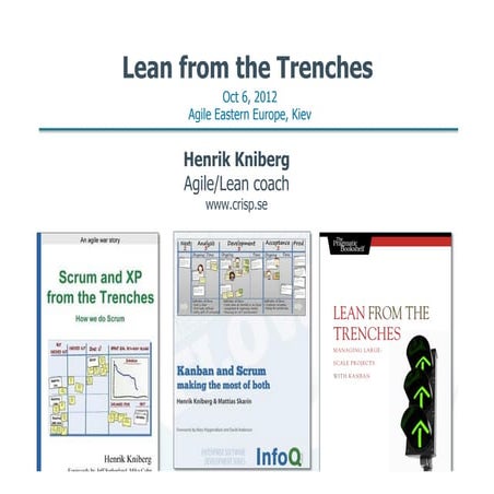 Henrik Kniberg: Lean from the Trenches keynote @ AgileEE