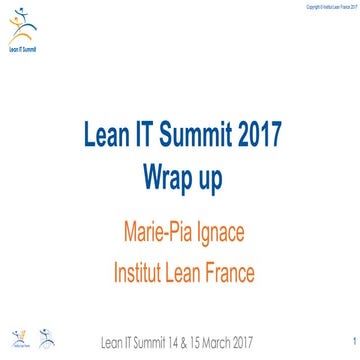 Why IT needs Lean by Marie-Pia Ignace