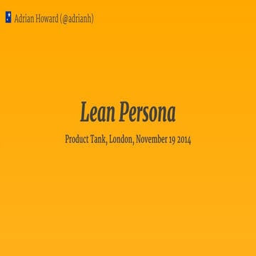Lean Persona